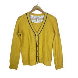 Matilda Jane 435 Yellow Sweater Button Up Blue True Love Girls Size 14